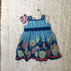 NWT Bonnie blue springtime dress with diaper cover